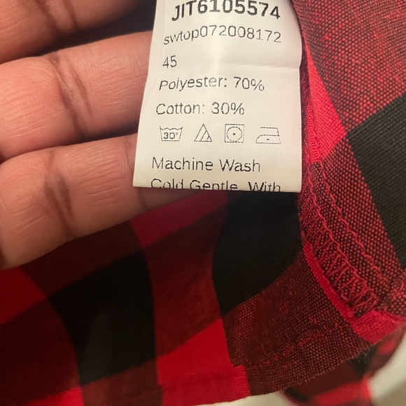 Plus size crop top tie up shirt, 1XL - Picture 7 of 7